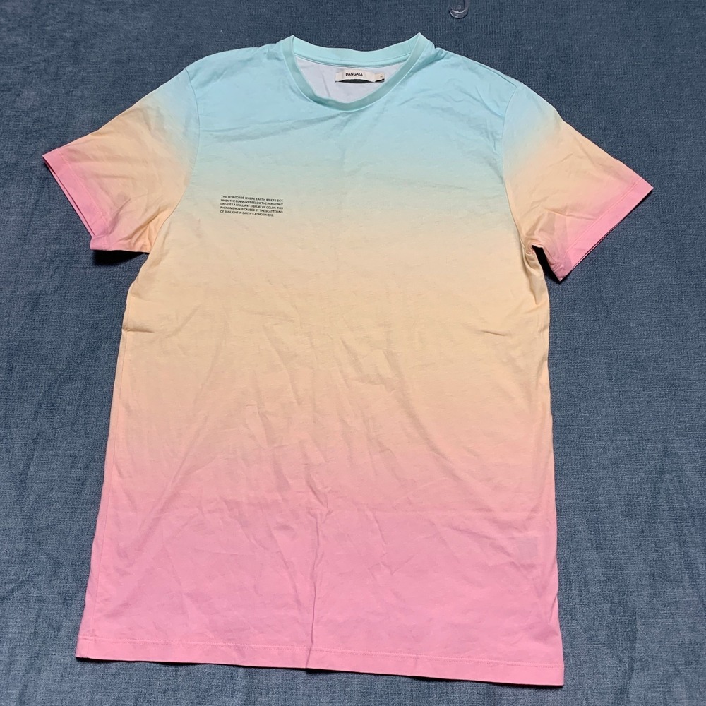 Pangaia T Shirt Women Medium Multicolor Ombre Dye Casual Everyday Wear Crew Neck